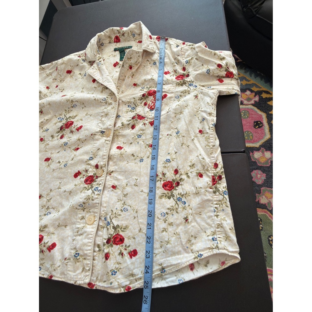 Lauren Ralph Lauren Pajama Set Women's Floral Loungewear Sleepwear Petite Medium - Picture 15 of 16